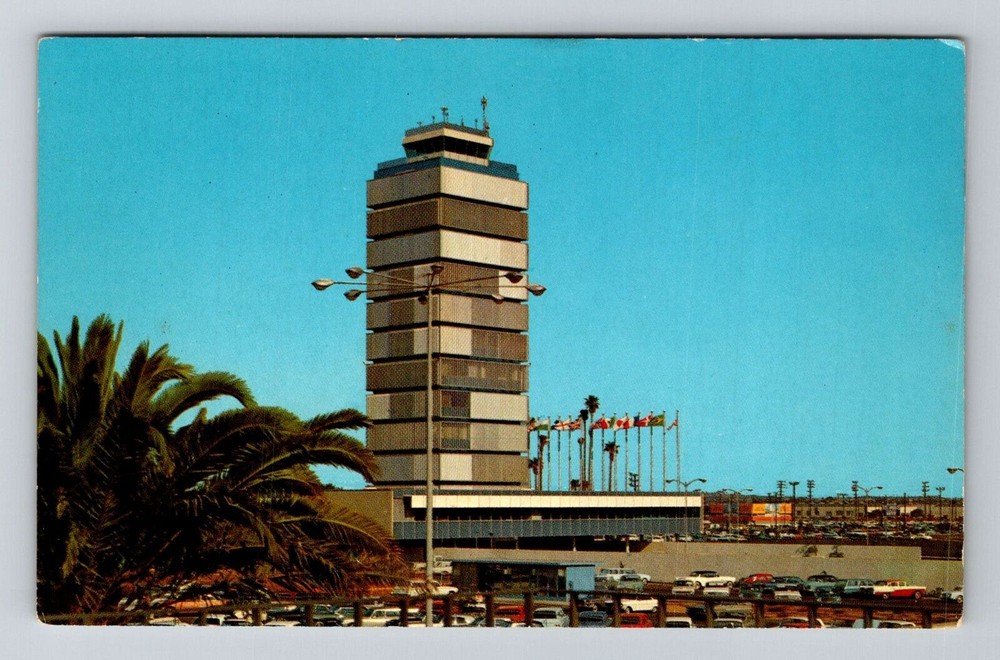 Los Angeles CA-California, Control Tower, Air Terminal, Vintage Postcard