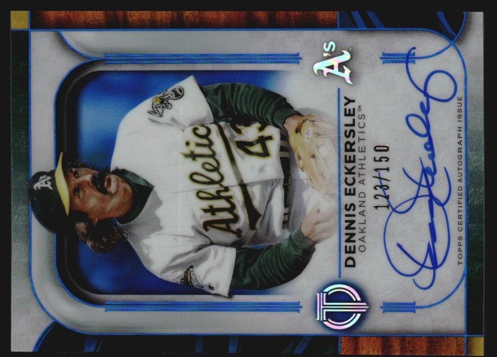 2022 Topps Tribute Autographs Blue #TADE Dennis Eckersley /150
