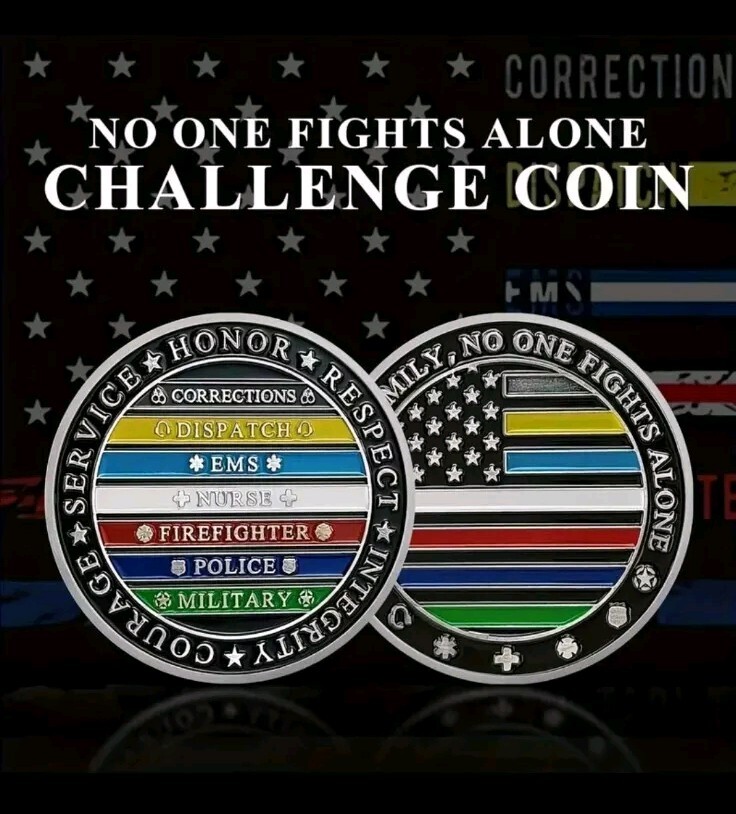 No One Fights Alone Commemorative First Responders Coin