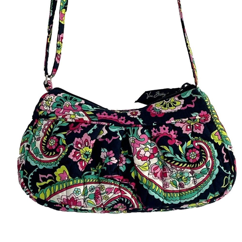 Vera Bradley Handbag Women's Frannie Crescent Crossbody Parisian Paisley