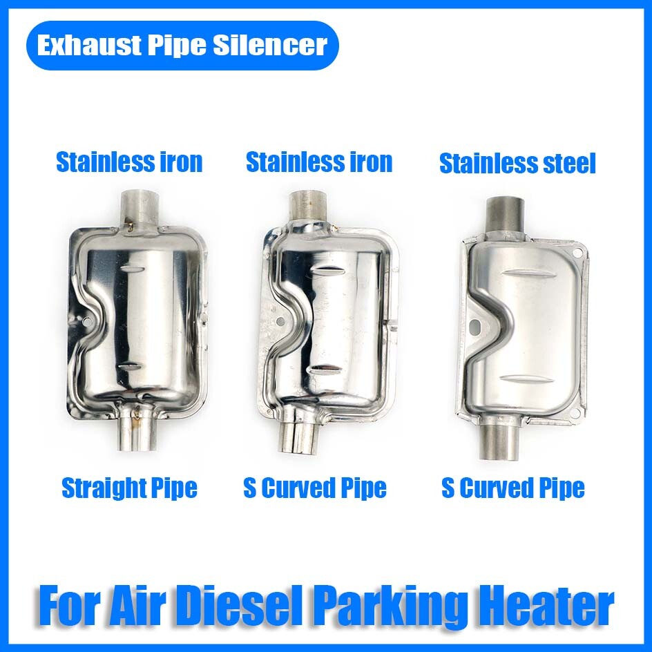 24mm Muffler Silencer S Curved / Straight Line Air Diesel Heater Exhaust Pipe @