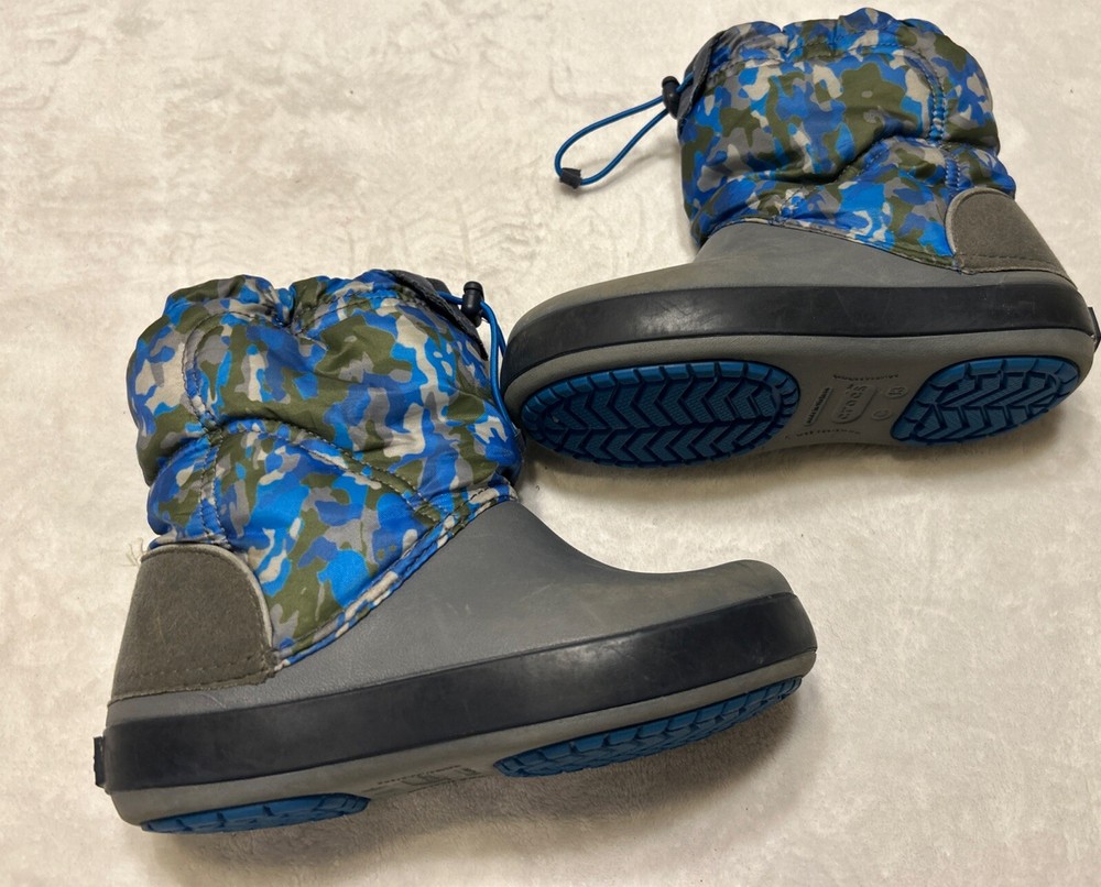 Crocs Kids Boys Snow Boots Size C13 Blue Lodge LodgePoint 204704