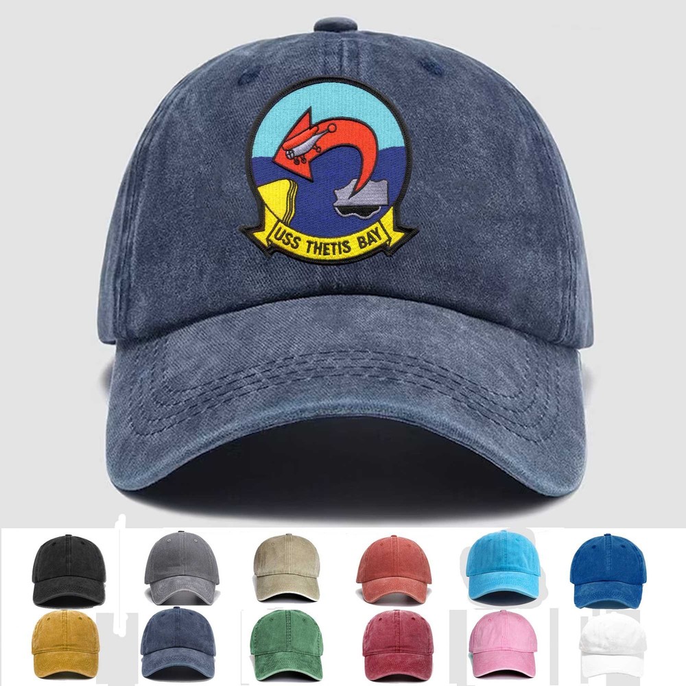Custom Personalization Embroidered Hat LPH-6 USS Thetis Bay, Veteran Cap, Gift