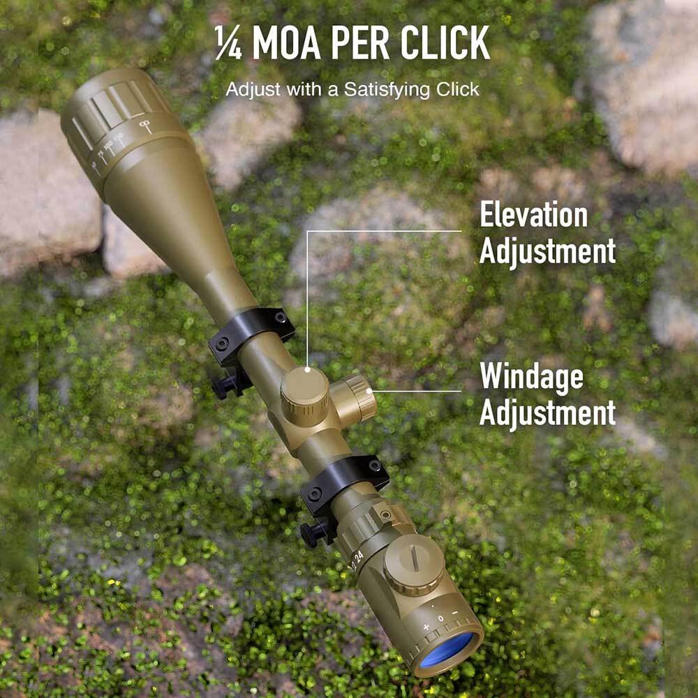 6-24x50 AOEG Red Green Dual illuminated Hunting Rifle Scope Optical Gun Scope