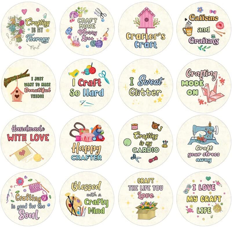 Therapeutic Crafting Stickers Pack – 10 Sets with 16 Unique Designs Each