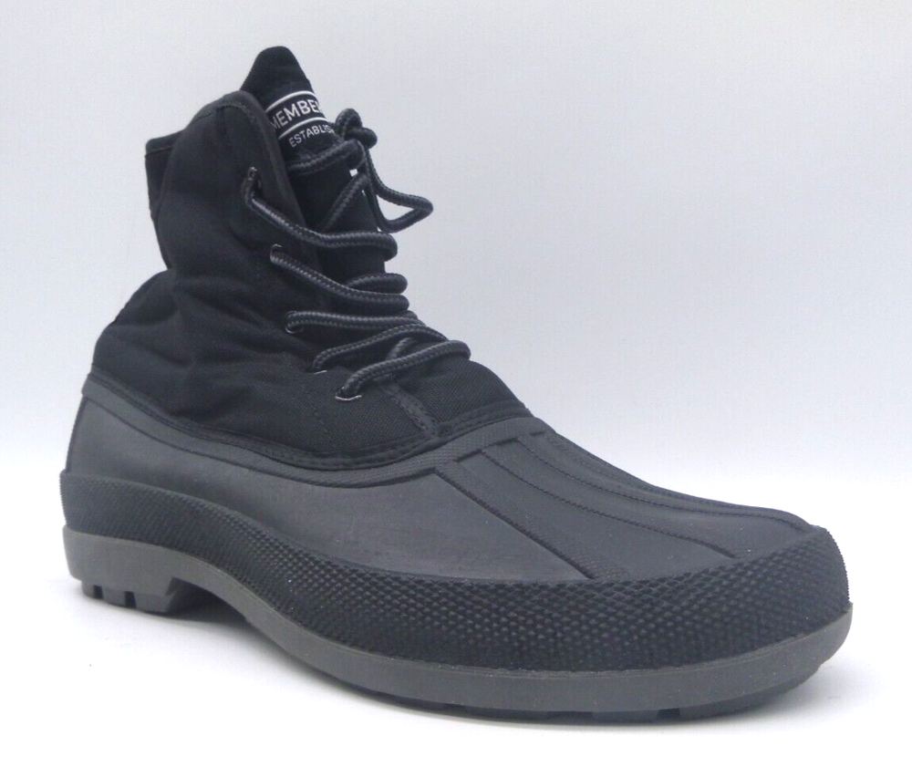 Members Only Storm Black Duck Snow Boots for Men Size 12-image