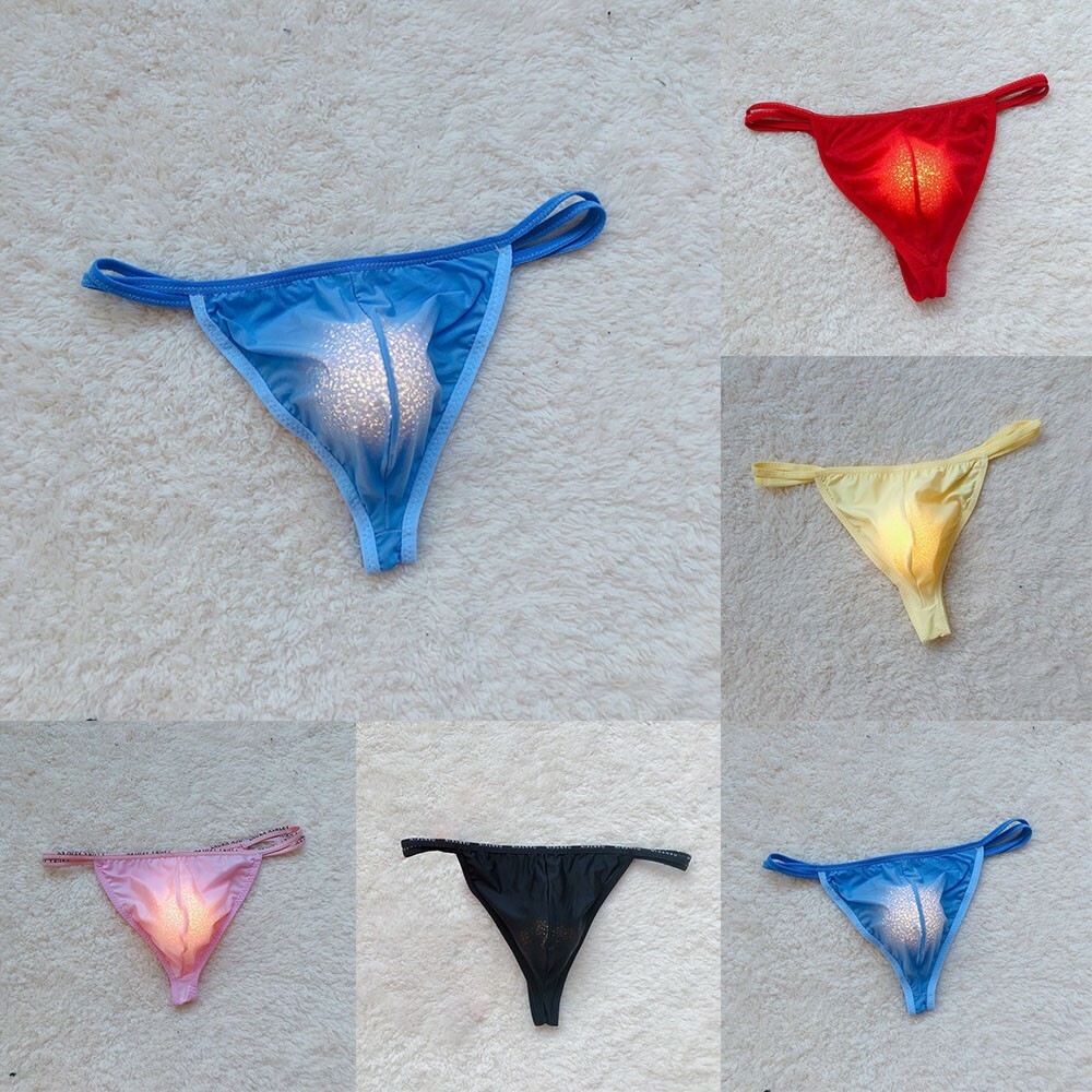 Mens Sexy Thongs Briefs Underwear G-strings Seamless Summer Underpants Panties