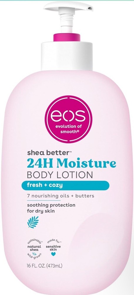 eos Shea Better Body Lotion- Fresh & Cozy, 24-Hour Moisture Skin Care