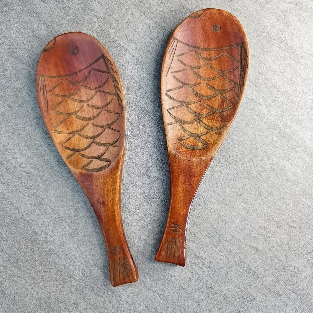 Home Cooking Wooden Rice Spoon Creative Fish Shaped Rice Shovel