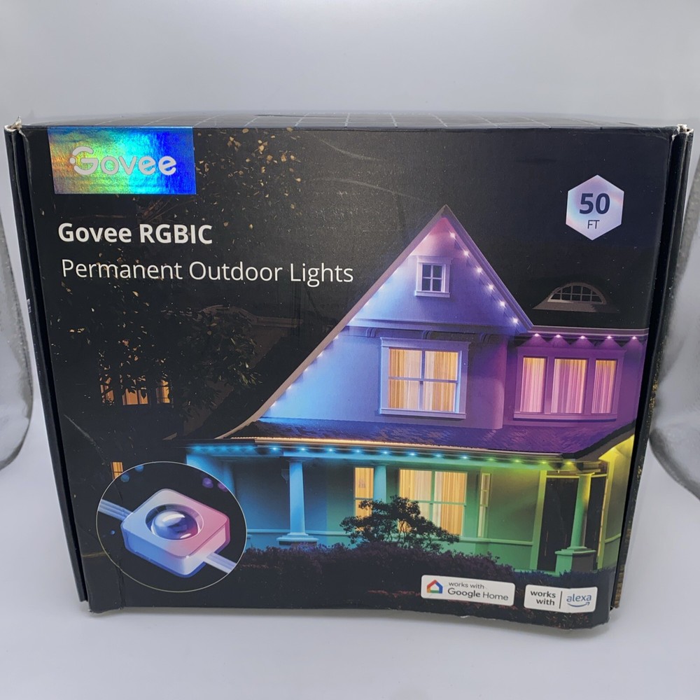 Govee RGBIC 50ft Permanent Outdoor Lights with 75 Scene Modes H705B IP67 Waterproof