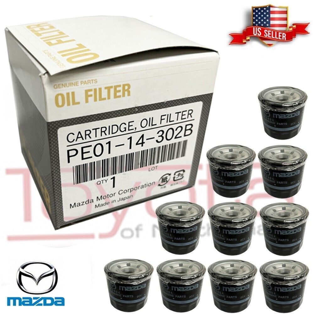 10 Pack Genuine Mazda PE01-14-302B/302A OEM Oil Filters US Stock