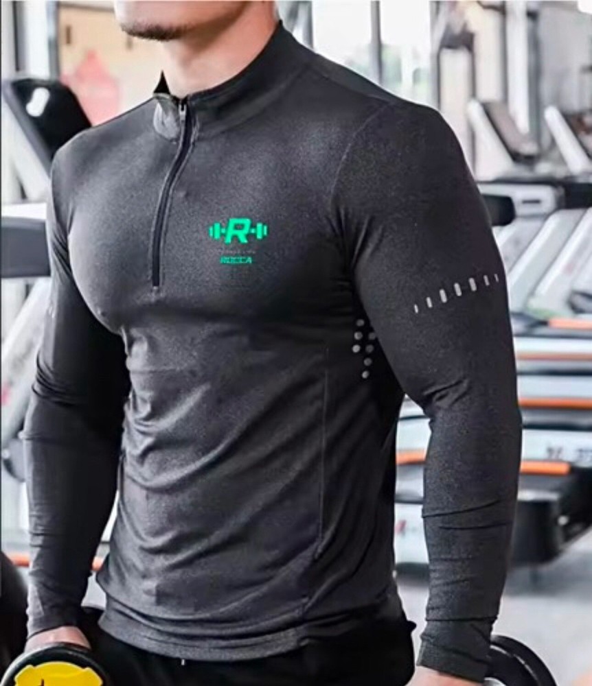 Men's Compression Athletic Fitness Shirt Base Layer Tops Sports Gym Tight Dry