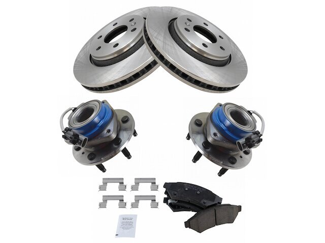 Front Brake Pad and Rotor and Wheel Hub Kit fits Saturn Relay 2006-2007 93RKKM