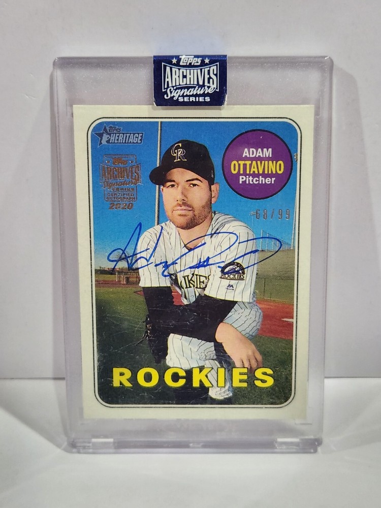 Adam Ottavino 2020 Topps Archives Signature Series 2018 Heritage Auto #/99 SP