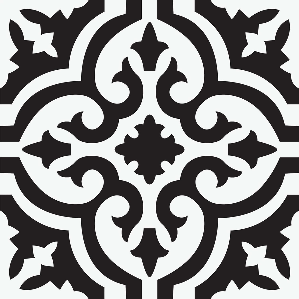 Black Parma Peel & Stick Vinyl Floor Tiles