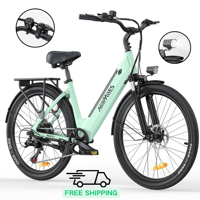 Hillmiles 26 Inch 36V 13Ah Electric Bike for Adults with 7-Speed Gear 32KM/H