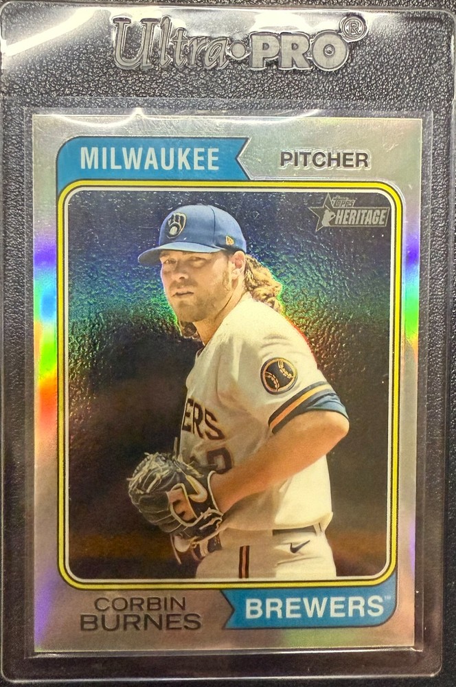 2023 Topps Heritage Corbin Burnes Chrome Refractor SP #261 /574