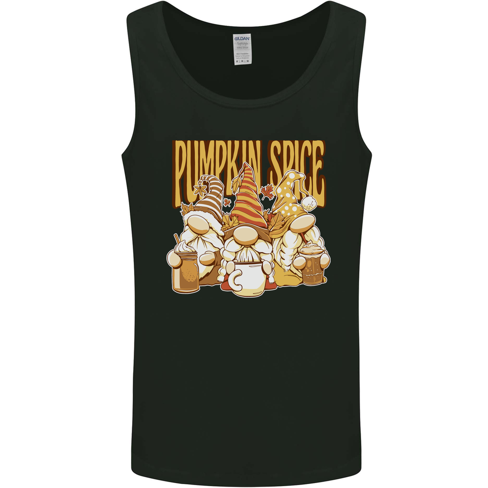 Pumpkin Spice Gnomes Halloween Mens Vest Tank Top
