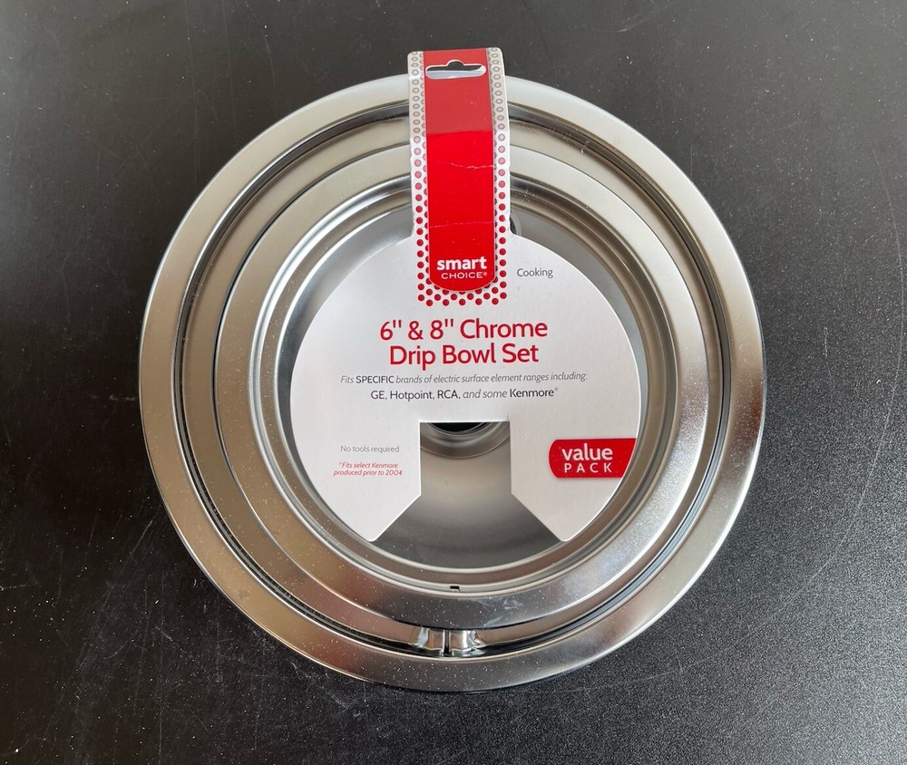 Smart Choice-NEW- Drip Pan (Chrome) Universal Electric Range