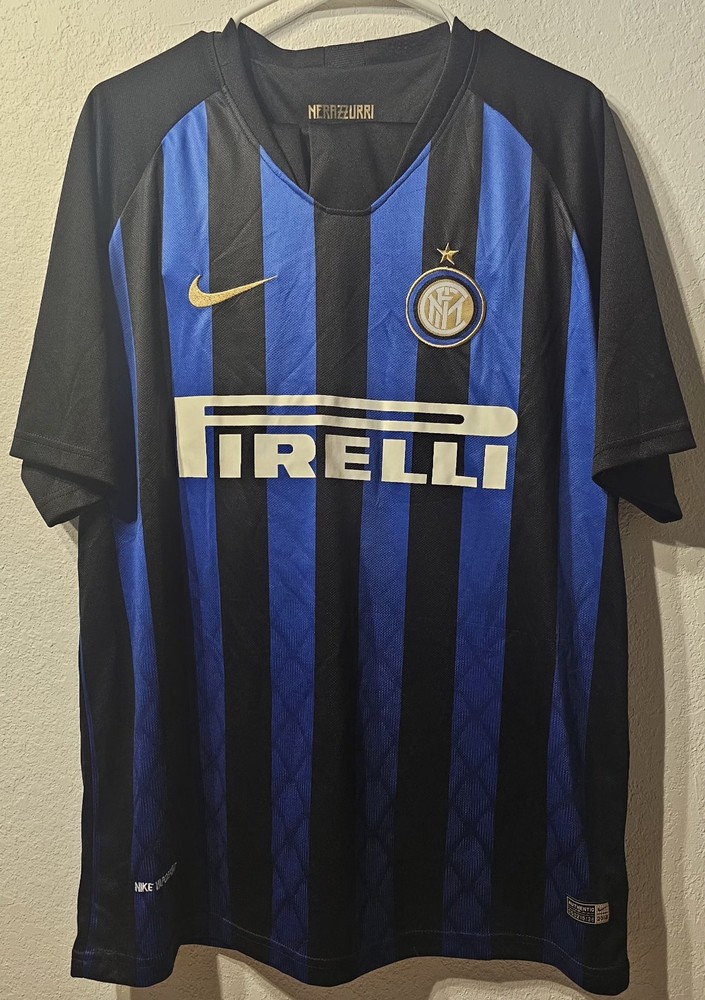 Inter Milan 2018/19 Mens Home Football Soccer Jersey SZ XL Fits Like A LRG
