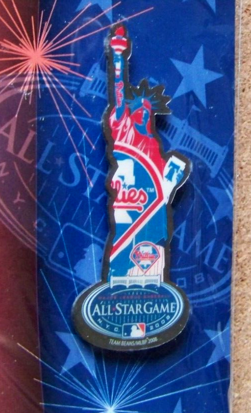 2008 AS All-Star Philadelphia Phillies Statues on Parade pin Statue of Liberty