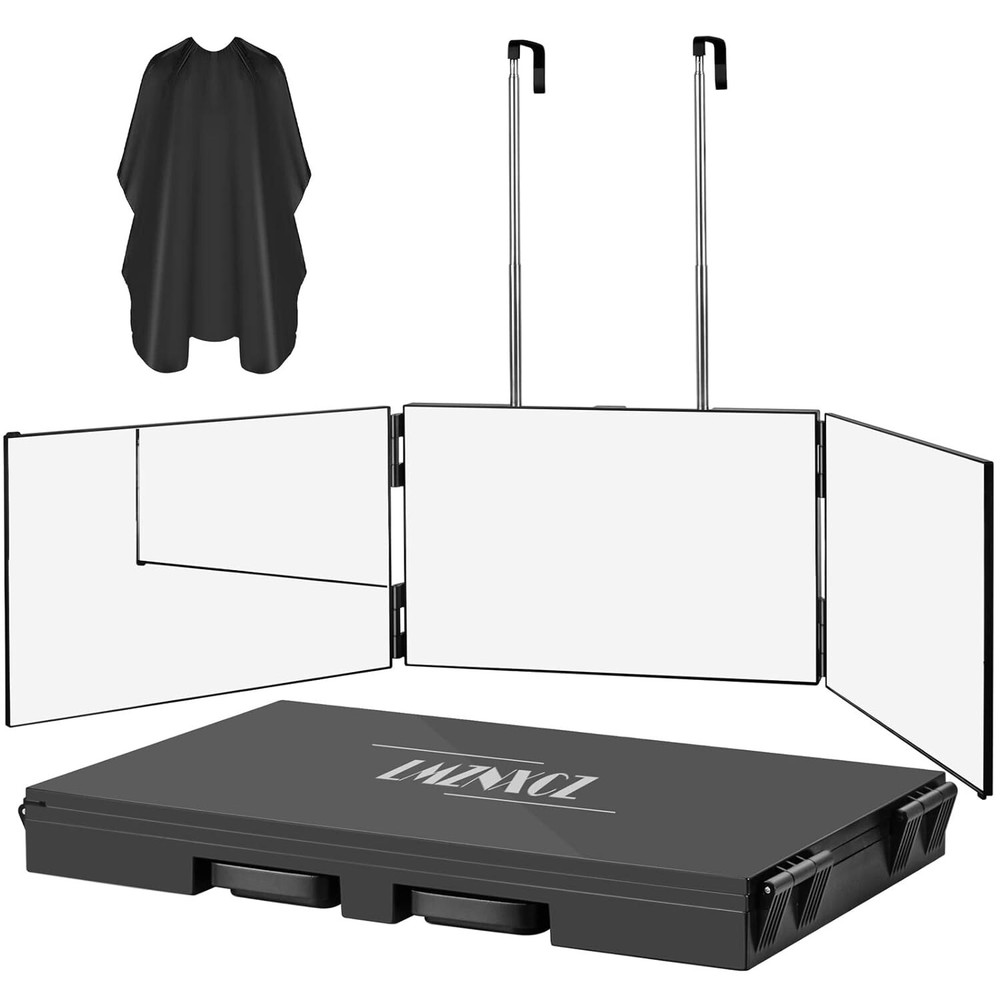 LMZNXCZ 3 Way Mirror for Self Hair Cutting,360 Haircuts Mirror Men for Barber...