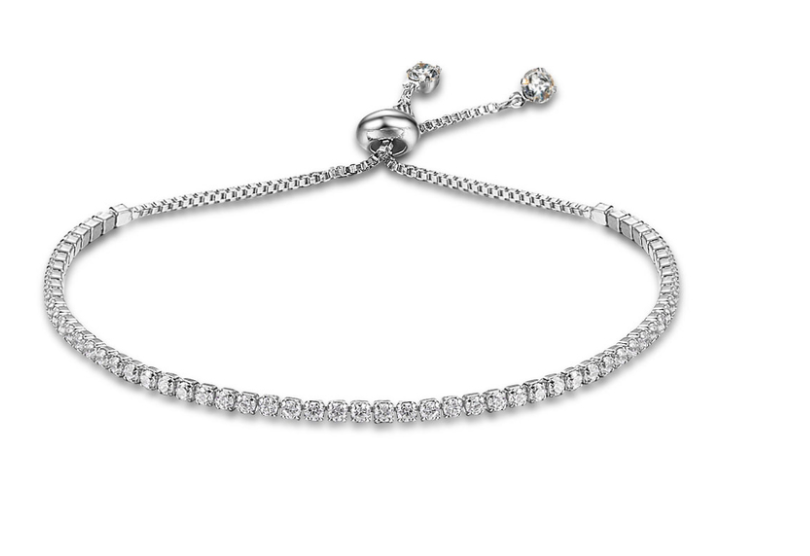Sterling silver cubic zirconia tennis bracelet 7 inches
