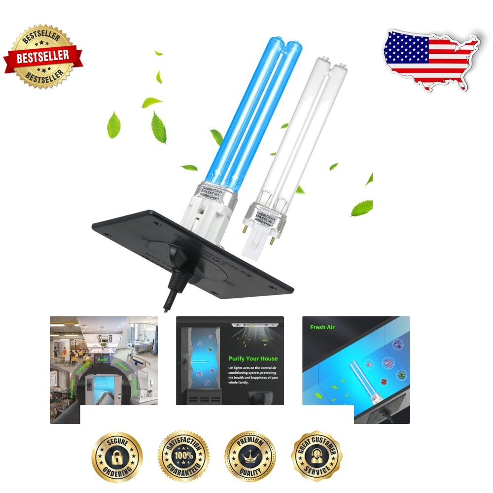 Coospider 9W UV Light Lamp for Air Purification at 253.7nm