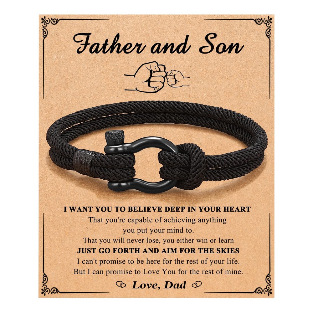 Fathers Day Gift for Dad - Engraved To My Son Bracelet from Dad-image