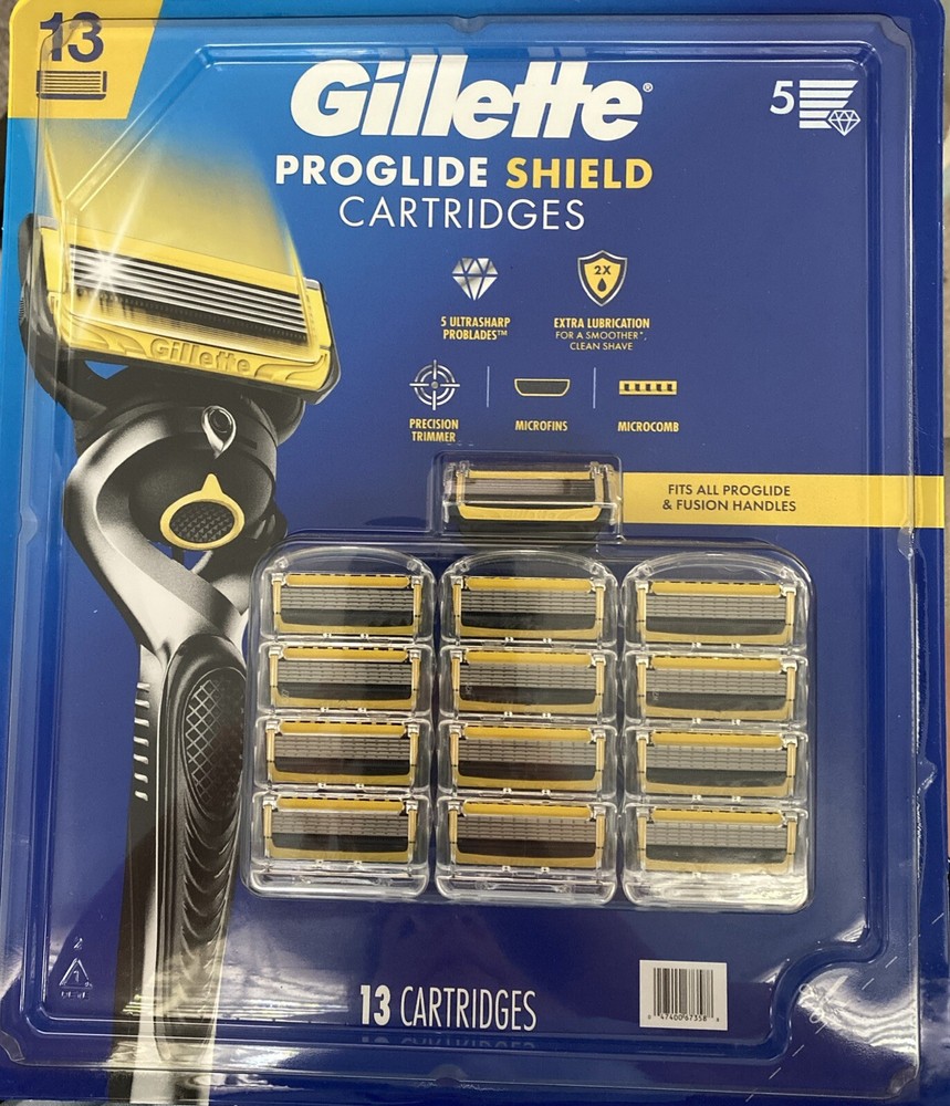 Gillette PROGLIDE SHIELD Blade Razor, 13  Cartridges