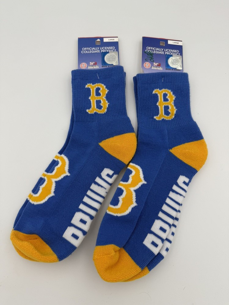 UCLA Bruins Quarter Athletic Socks Blue Large New with Tags Official NCAA Size 8-13