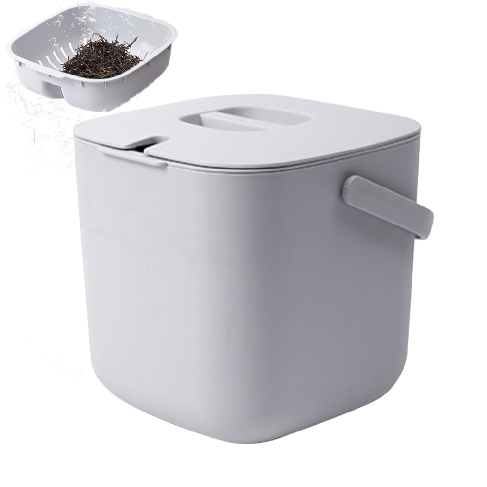 6.5L Tea Dregs Bucket Tea Sorting Trash Can Portable Tea Waste Storage Holders