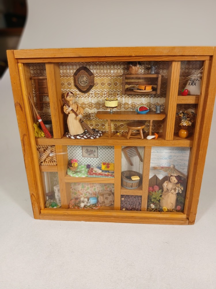 Vintage Wooden Kitchen Shadow Box Primitive  3D Decor 13