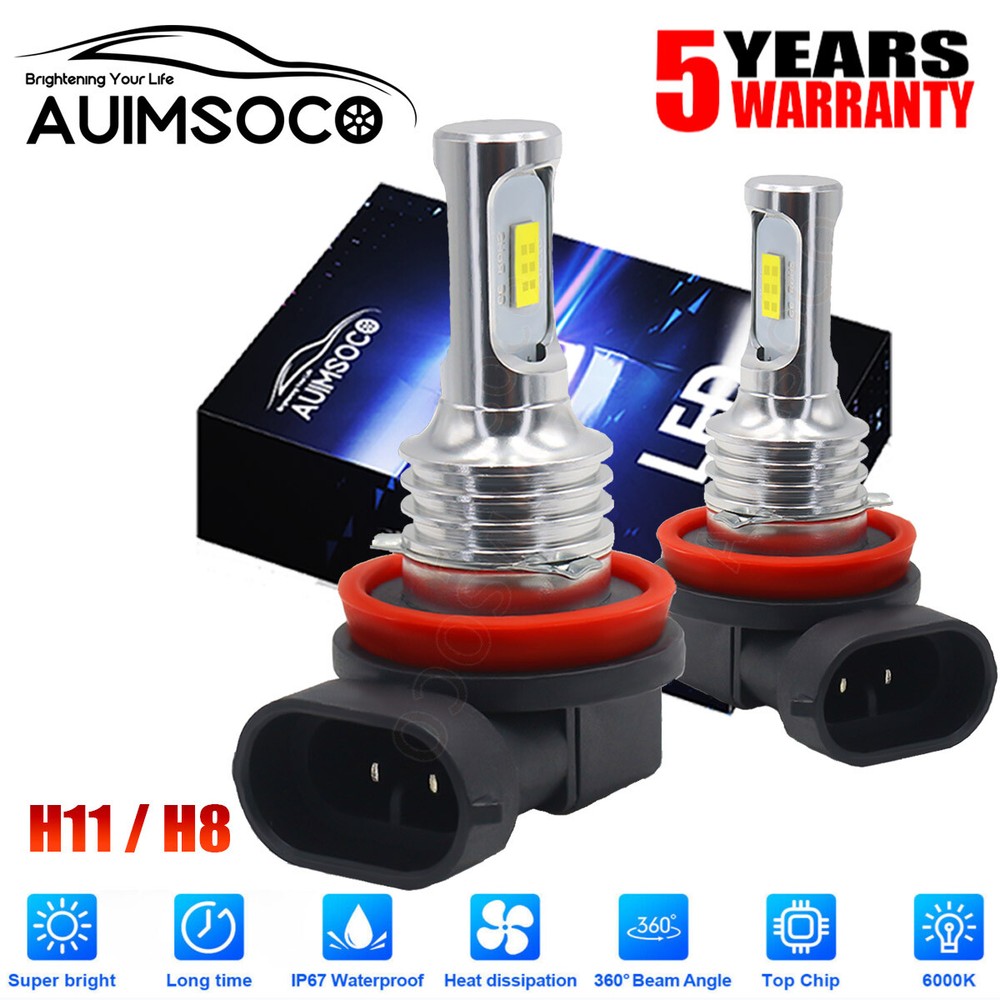 H8 H16 H11 LED Fog Light Bulbs 6500K White High Power DRL Lamps