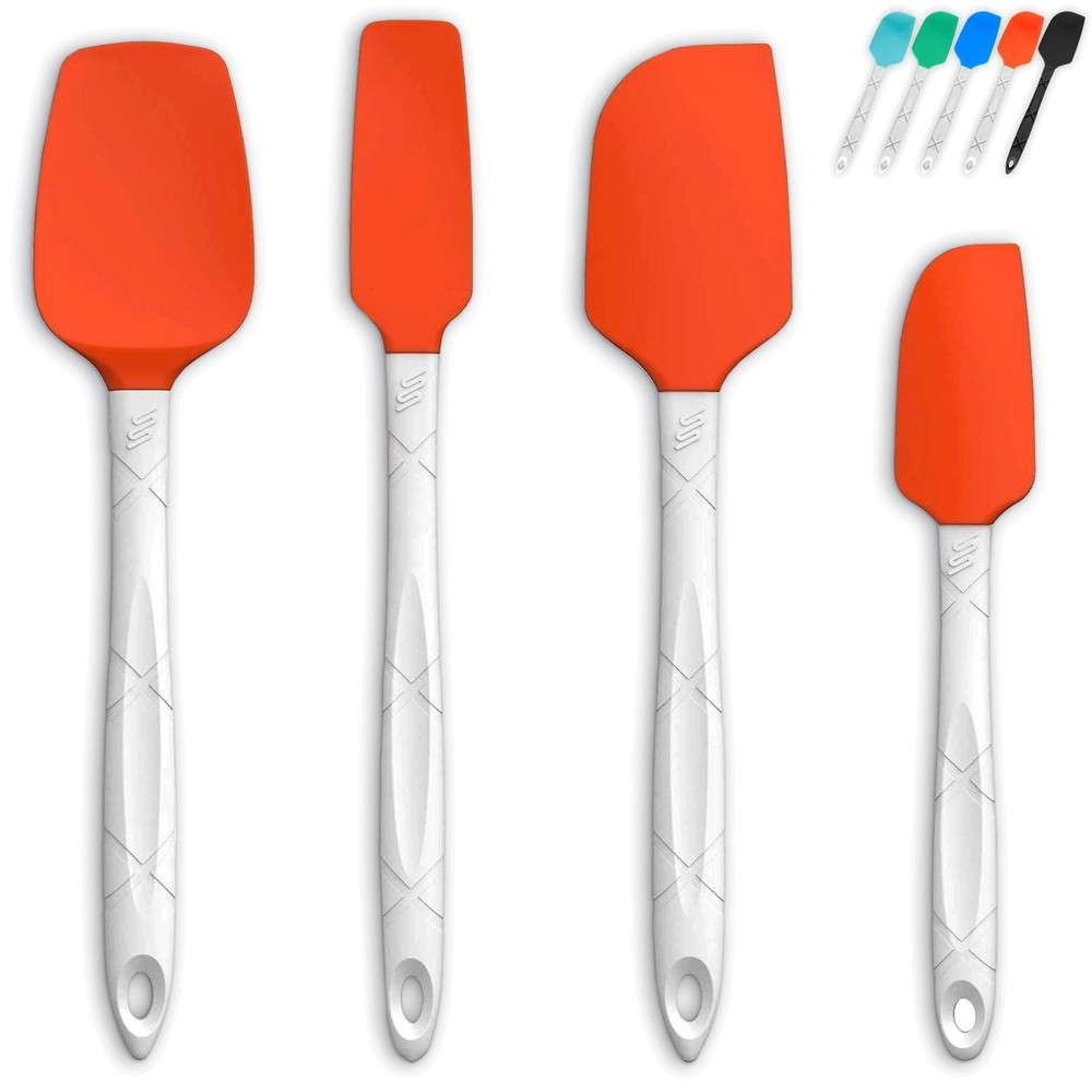 M KITCHEN Silicone Spatula Set - Heat Resistant & BPA Free - 4 Piece Nonstick...
