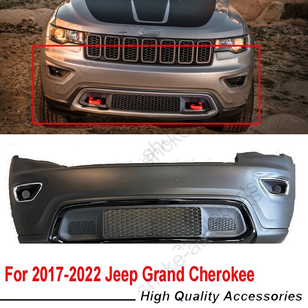 For 2017 2018 2019 2020 2021 Jeep Grand Cherokee Complete Front Bumper Cover