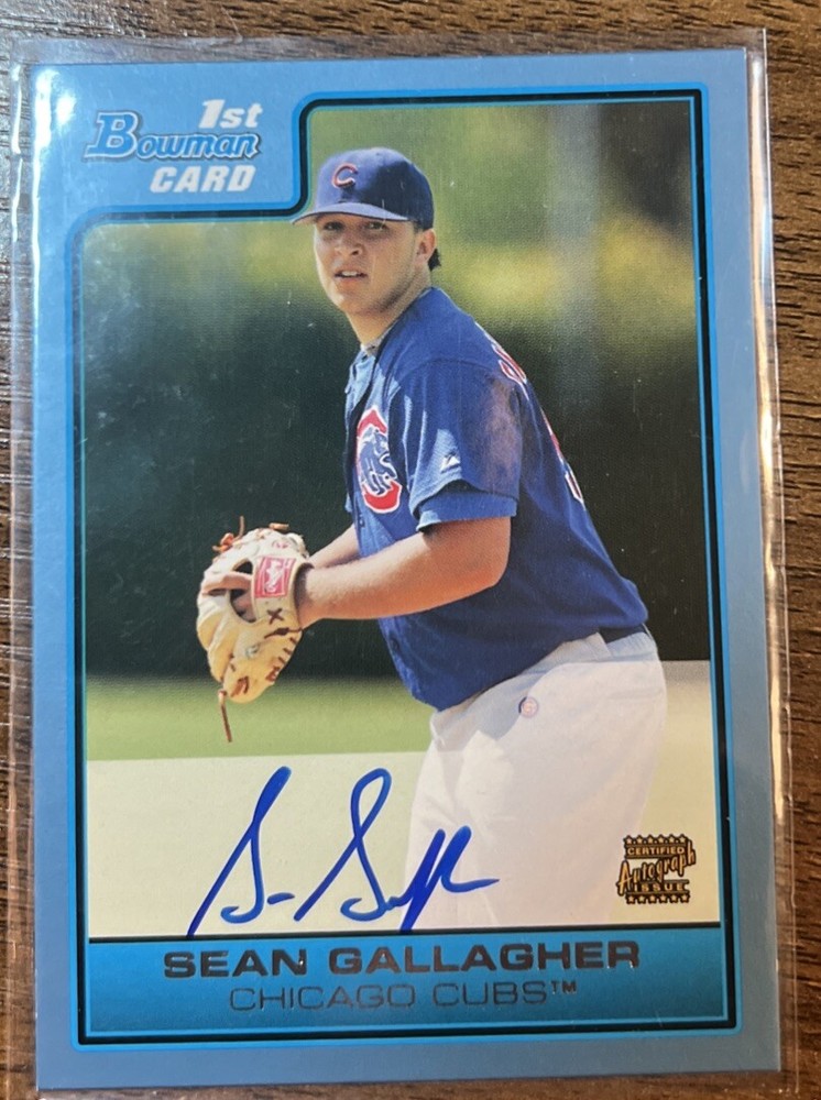 2006 Bowman  Prospects Autograph Blue #B117 Sean Gallagher /500 (AU, RC)