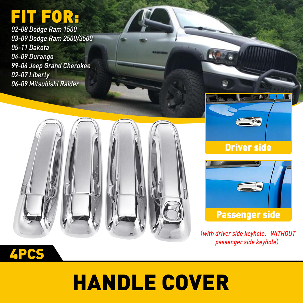 2002-2008 Dodge Ram Pickup Truck Chrome Door Handle Covers Set of 4