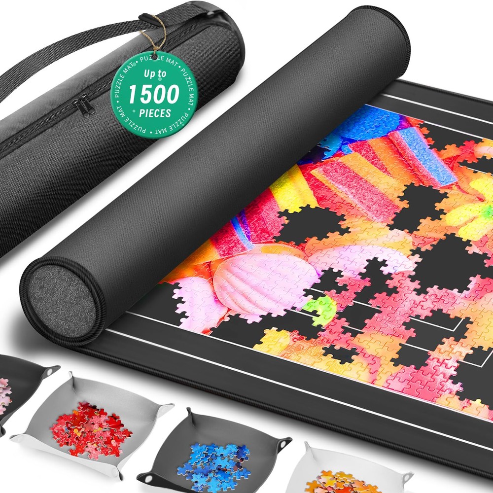 Jigsaw Puzzle Mat Roll Up, Rubber Saver Pad 46