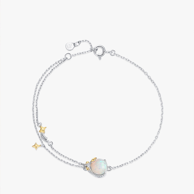 Ethiopian Opal Bracelet 925 Sterling Silver Women Bracelet Natural Gemstone