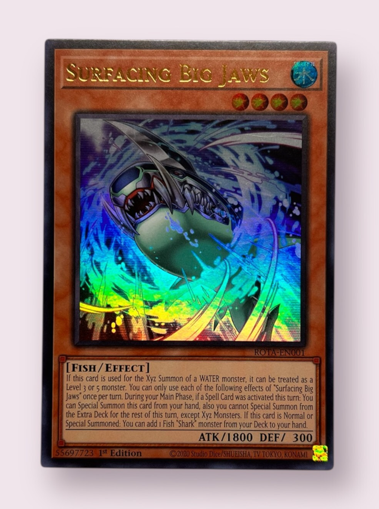 YuGiOh Surfacing Big Jaws ROTA-EN001 1st Ed Ultra Rare NM Rage of the Abyss