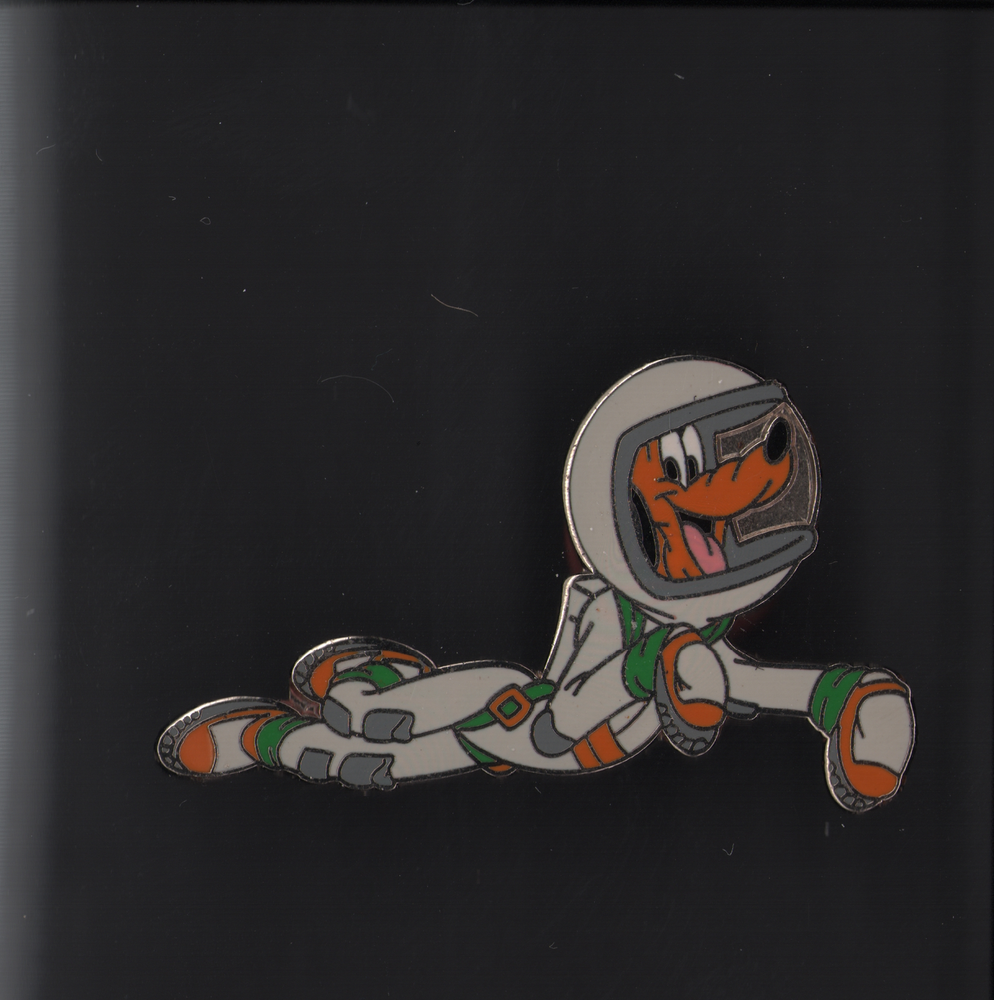DISNEY DLR PLUTO ASTRONAUT IN SPACE SUIT RARE 1998 ATTRACTION  PIN