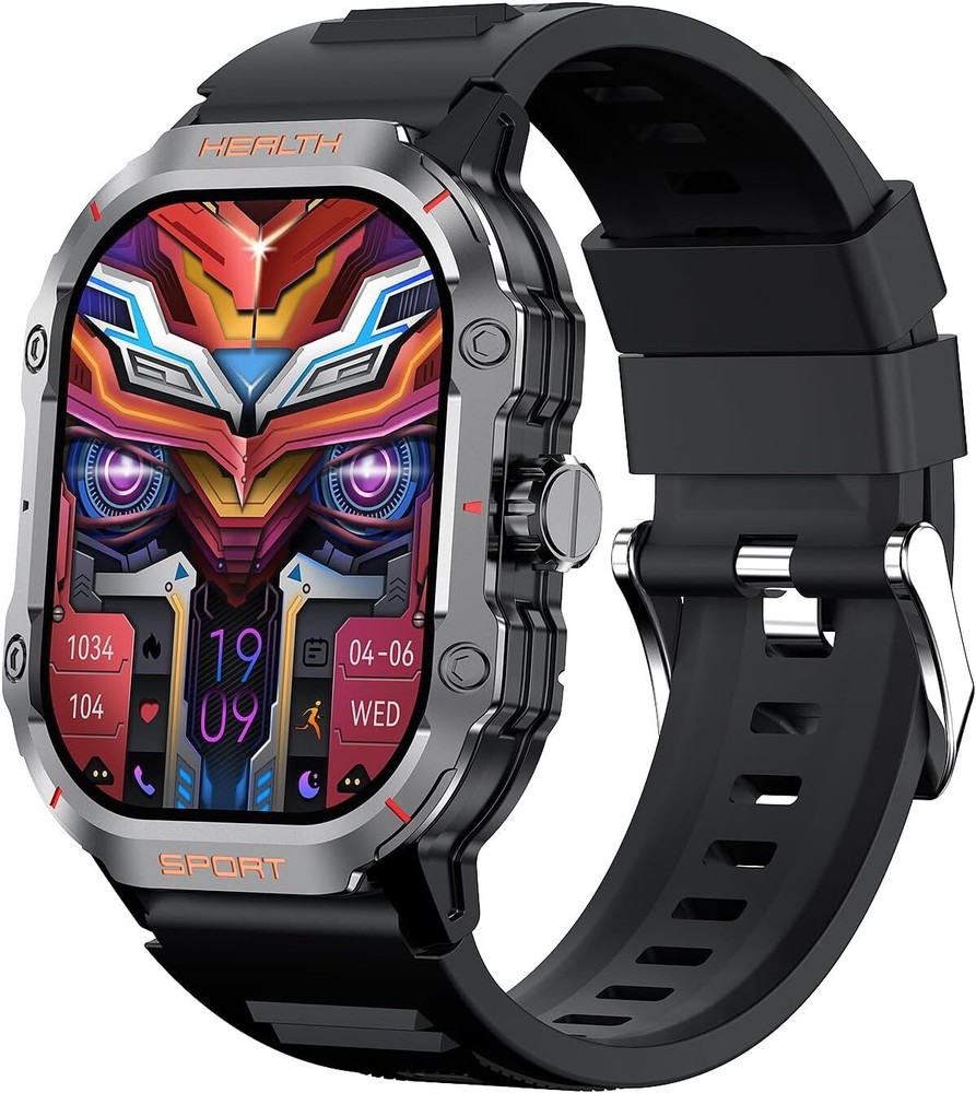 2.01 Inch AMOLED Smartwatch with Bluetooth Calls NFC Fitness Tracking for Android iPhone