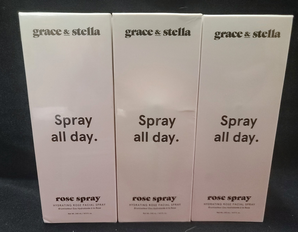 Best Price Lot of 3 Grace & Stella All Day Rose Sprays 8.11oz 240ml-image