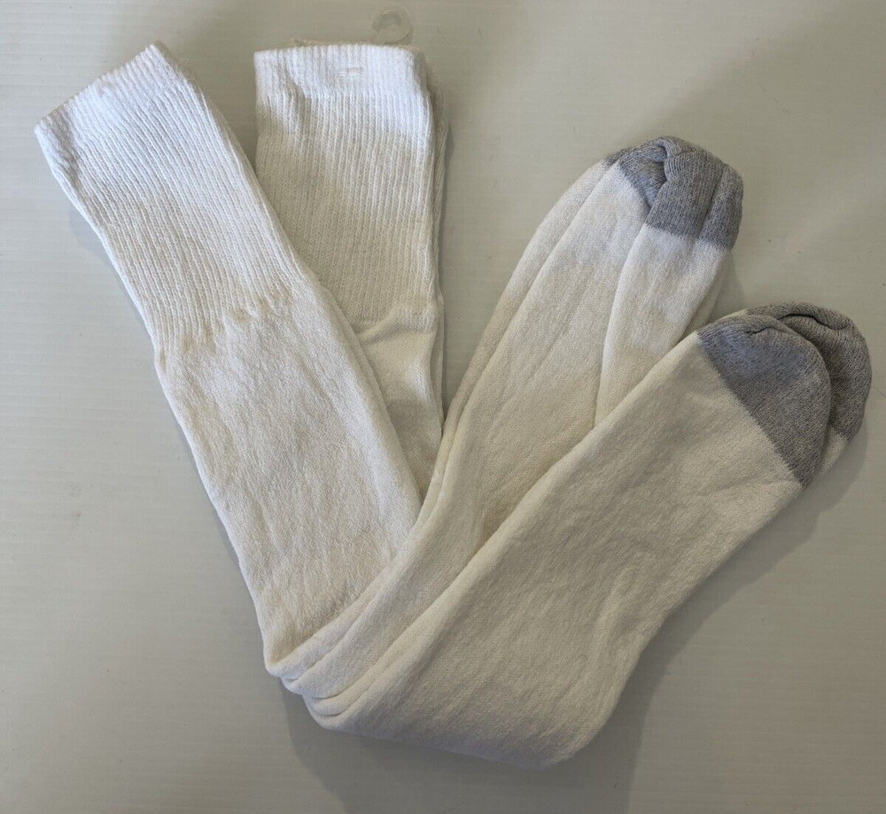 Lot of 2 Vintage 22” Length Long White Tube Socks.