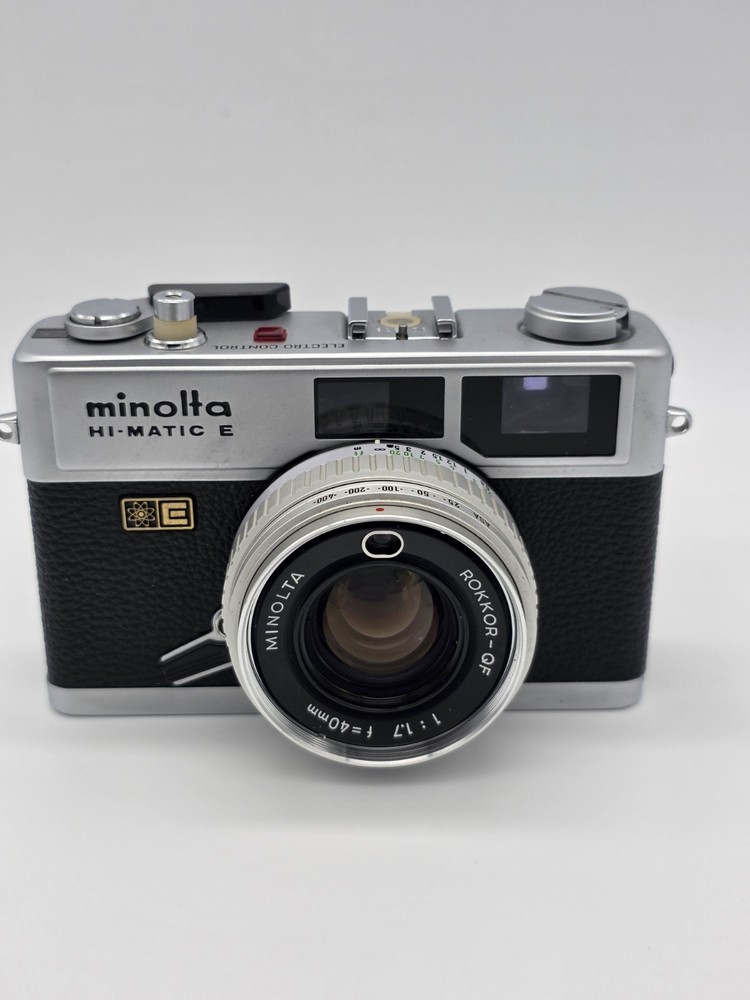 Minolta Hi-Matic E Rangefinder 35mm Film Camera f=40mm Working No Batteries
