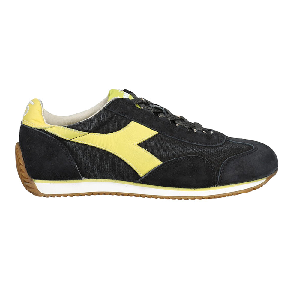 Diadora Equipe H Canvas Stone Wash Lace Up  Mens Black Sneakers Casual Shoes 174