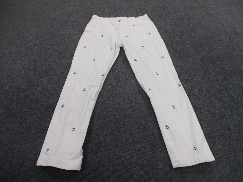 Ralph Lauren Pants Adult 32 x 34 Classic Chino Sailor Business Anchor Print Mens