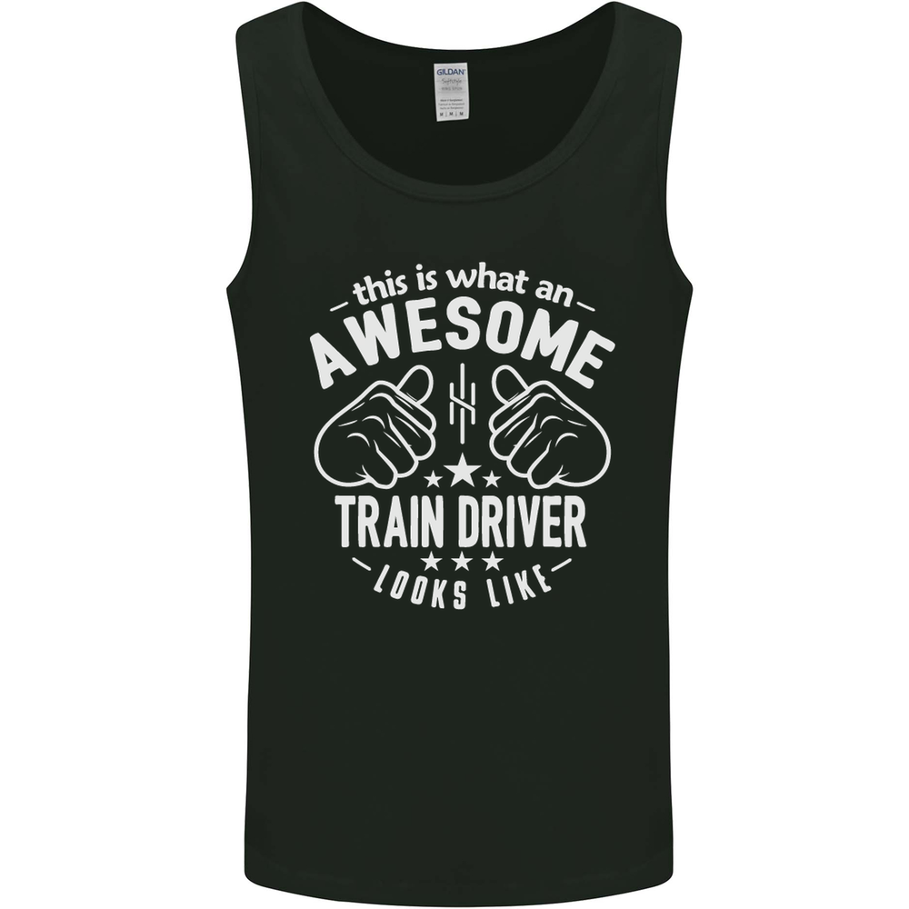 An Awesome Train Driver Looks Like Mens Vest Tank Top