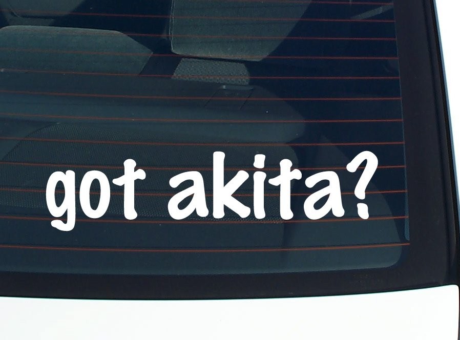 Got Akita Dog Lover Vinyl Car Decal Bumper Sticker Funny Window Art